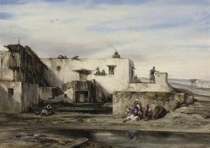 Greek Village by Alexandre-Gabriel Decamps Oil Painting