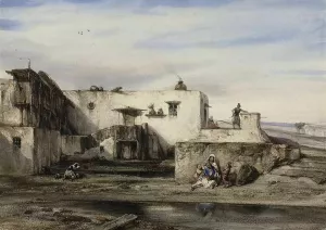 Greek Village by Alexandre-Gabriel Decamps Oil Painting