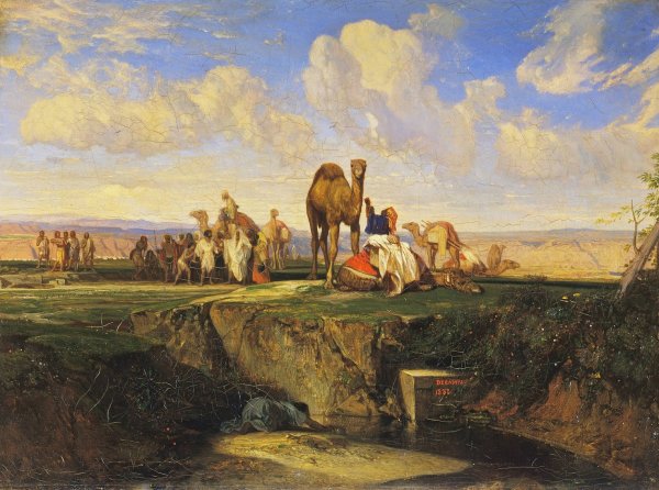 Joseph sold by his Brethren  by Alexandre-Gabriel Decamps - Hand-Painted Oil Painting Reproduction