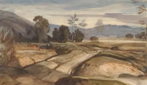 Landscape by Alexandre-Gabriel Decamps Oil Painting