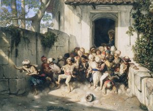 Out of School by Alexandre-Gabriel Decamps Oil Painting