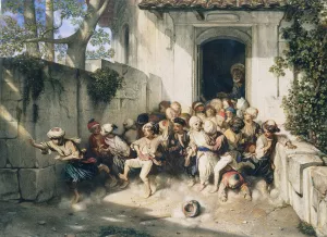 Out of School by Alexandre-Gabriel Decamps Oil Painting