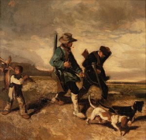 Return from the hunt by Alexandre-Gabriel Decamps Oil Painting