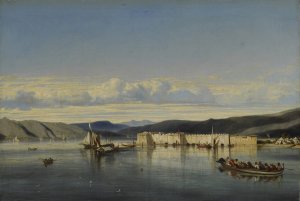 The Anchorage of Smyrna by Alexandre-Gabriel Decamps Oil Painting