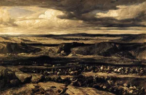 The Defeat of the Cimbri painting by Alexandre-Gabriel Decamps