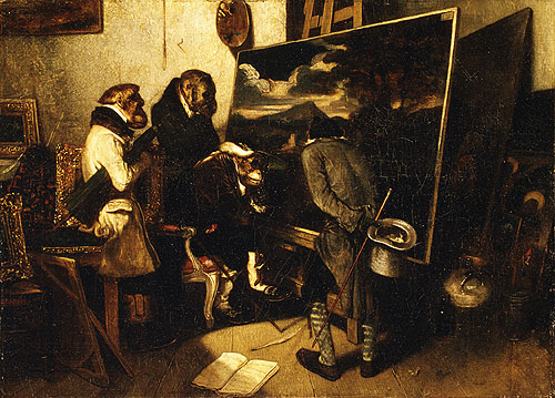 Main Product Photo of The Experts Painting by Alexandre-Gabriel Decamps
