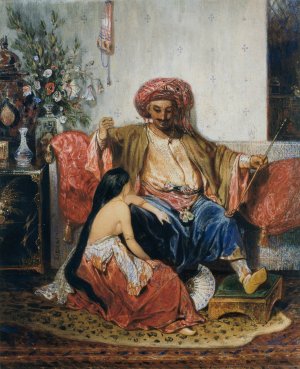 The Favourite of the Pasha by Alexandre-Gabriel Decamps Oil Painting