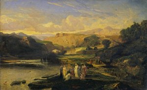 The Finding of Moses by Alexandre-Gabriel Decamps Oil Painting