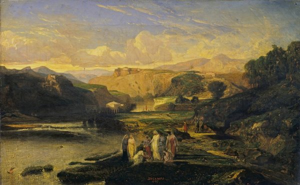The Finding of Moses  by Alexandre-Gabriel Decamps - Hand-Painted Oil Painting Reproduction