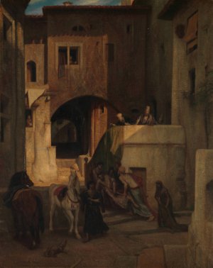 The Good Samaritan by Alexandre-Gabriel Decamps Oil Painting