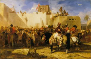 The Punishment of the Hooks by Alexandre-Gabriel Decamps Oil Painting