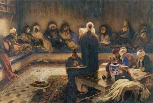 The Reading of a Firman by Alexandre-Gabriel Decamps Oil Painting