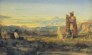 The Roman Campagna by Alexandre-Gabriel Decamps Oil Painting