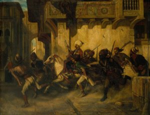 The Turkish Patrol by Alexandre-Gabriel Decamps Oil Painting