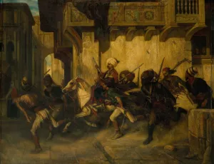 The Turkish Patrol by Alexandre-Gabriel Decamps Oil Painting