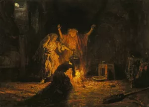 The Witches in Macbeth by Alexandre-Gabriel Decamps Oil Painting