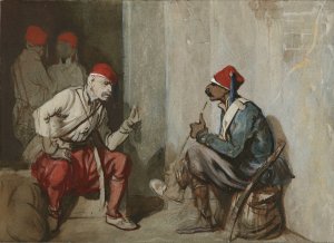 Turkish Guardsmen by Alexandre-Gabriel Decamps Oil Painting
