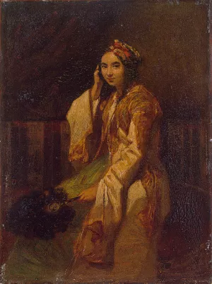 Woman in Oriental Dress painting by Alexandre-Gabriel Decamps