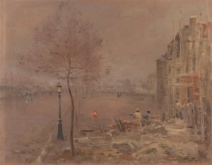 Boulevard Berthier, le soir by Alexandre Gaston Guignard Oil Painting