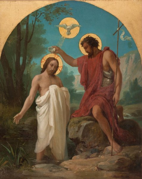 Main Product Photo of Le Bapteme du Christ  Painting by Alexandre Grellet