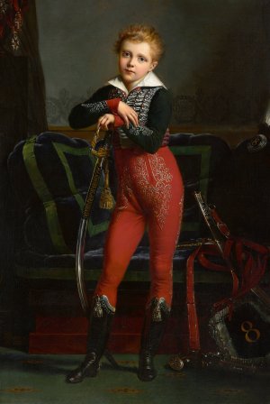 Portrait Of Achille Deban de Laborde by Alexandre-Jean Dubois-Drahonet Oil Painting