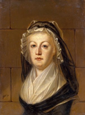 Portrait de Marie-Antoinette au Temple by Alexandre Kucharski Oil Painting
