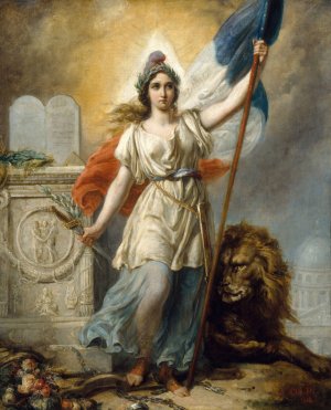 La Republique, esquisse pour le concours de 1848 by Alexandre Marie Colin Oil Painting