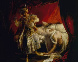 Othello and Desdemona by Alexandre Marie Colin Oil Painting