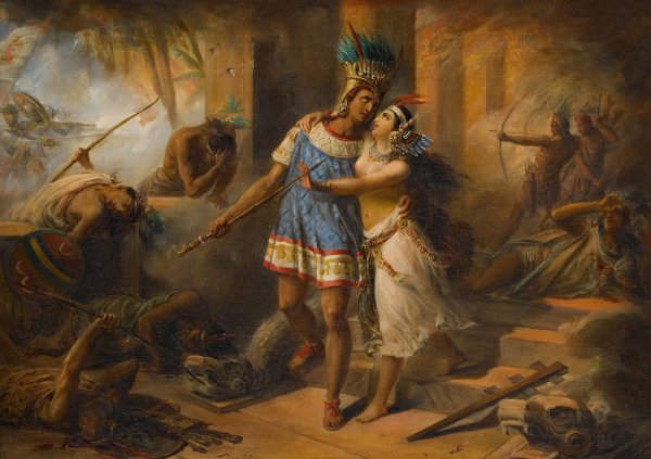 Main Product Photo of Telasco Defends His Fiancee Painting by Alexandre Marie Colin