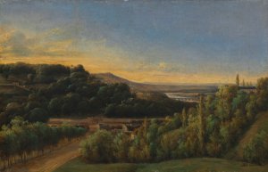 View of Saint-Cloud, Near the Seine by Alexandre Pau De Saint-Martin Oil Painting