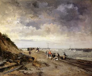 Boulogne-Sur-Mar by Alexandre-Rene Vernon - Oil Painting Reproduction