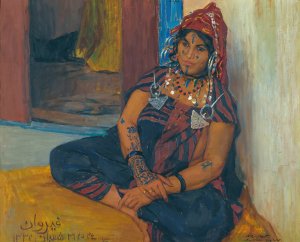 Moubaraka In Kairouan Oil painting by Alexandre Roubtzoff