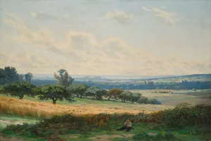 La vallee de Courtry Oil painting by Alexandre Sege