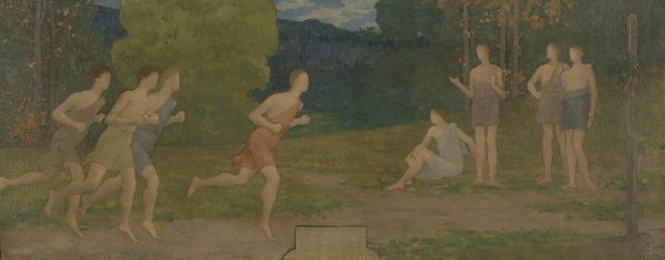 Les ephebes  by Alexandre Seon - Hand-Painted Oil Painting Reproduction