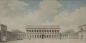 Projet de place devant la Bourse by Alexandre Theodore Brongniart Oil Painting