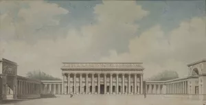 Projet de place devant la Bourse by Alexandre Theodore Brongniart Oil Painting