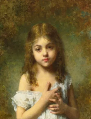Childhood by Alexei Harlamoff Oil Painting
