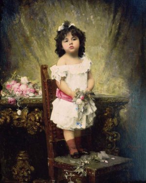 Girl by Alexei Harlamoff Oil Painting