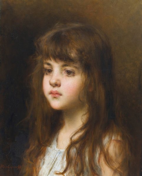 La Petite Russe by Alexei Harlamoff - Hand-Painted Oil Painting Reproduction
