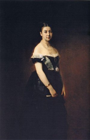 Portrait of E. A. Tretyakova by Alexei Harlamoff Oil Painting