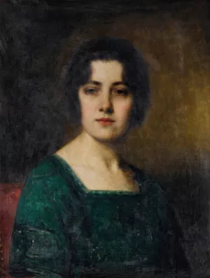 Portrait Of Madame Ferette Oil painting by Alexei Harlamoff