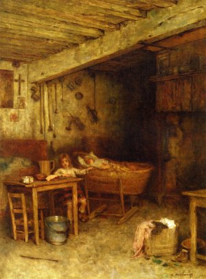 Sisterly Love by Alexei Harlamoff Oil Painting