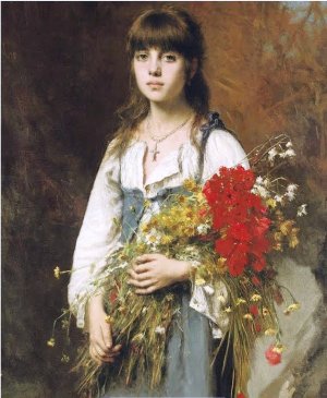 Summertime by Alexei Harlamoff Oil Painting
