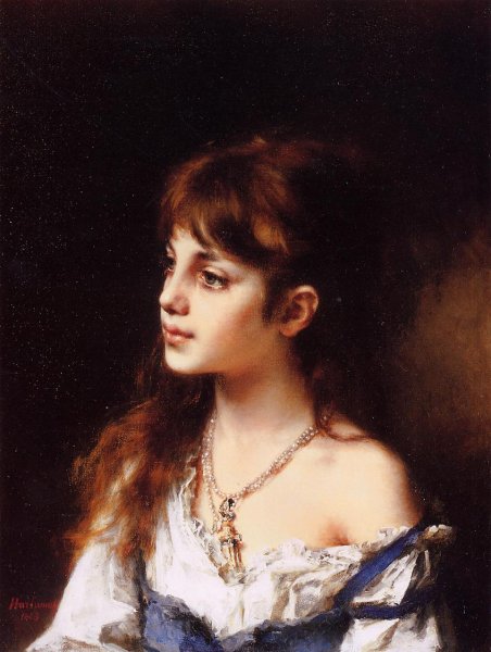 Main Product Photo of The Young Model Painting by Alexei Harlamoff