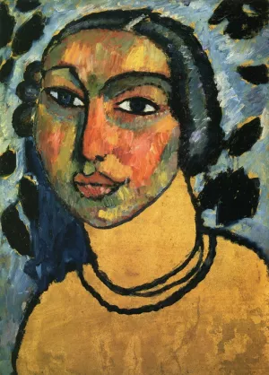 A Jewish Maiden by Alexei Jawlensky Oil Painting