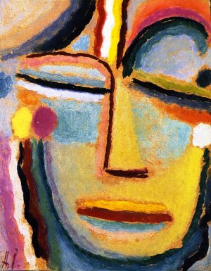 Head Abstract Oil painting by Alexei Jawlensky