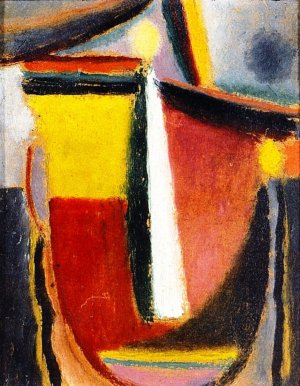 Head Abstract Oil painting by Alexei Jawlensky
