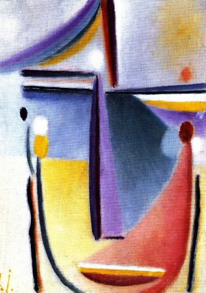 Head Abstract Oil painting by Alexei Jawlensky