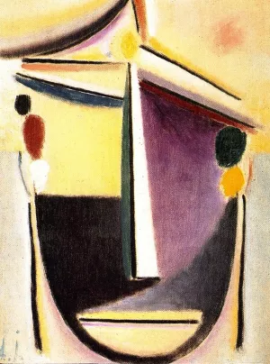 Head Abstract by Alexei Jawlensky - Oil Painting Reproduction
