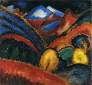 Landscape near Oberstdorf - Autumn by Alexei Jawlensky - Oil Painting Reproduction